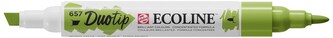 Marker dwustr. okr./ścięty Ecoline Duo Bronze Green 657, Talens
