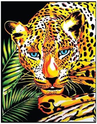 Kolorowanka welwetowa Leopard 47x35, Colorvelvet