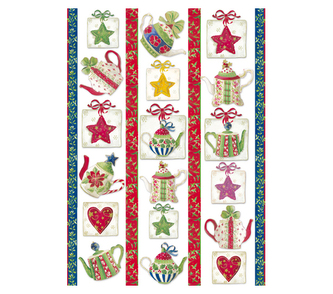 Papier do decoupage 50 x 70 cm Filiżanki DFG366, Stamperia