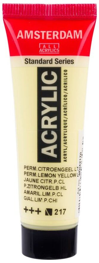 Farba akrylowa nr 217 permanent lemon yellow light 20ml, Amsterdam