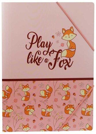 Teczka z gumką płaska A4+ B"log fox, Ancor