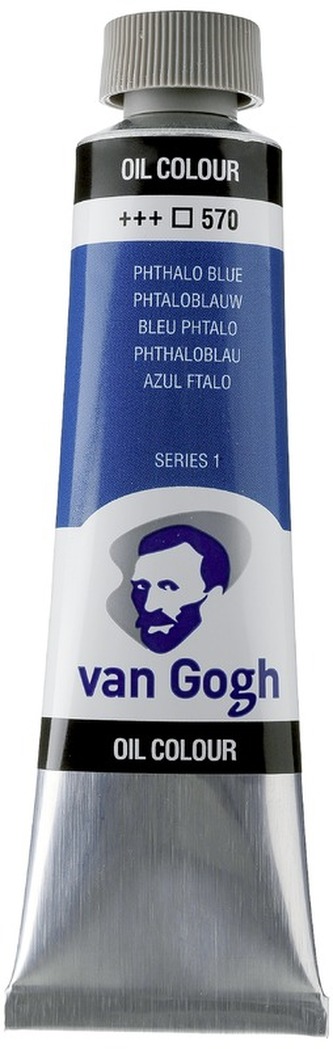 Farba olejna Van Gogh, 40ml Phtalo Blue 570, Talens