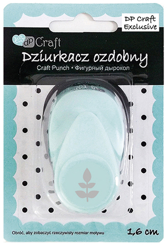 Dziurkacz ozdob. 1,6cm listek róży, Dp Craft