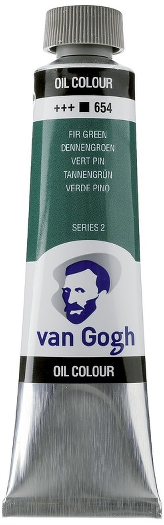 Farba olejna Van Gogh, 40ml Fir Green 654, Talens