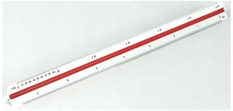 Linijka skalówka trójkątna 30 cm nr 5, Leniar