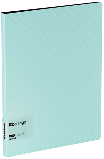 Segregator spring folder "Instinct", 17mm, z wewnętrzną kieszonką, niebieski, Berlingo