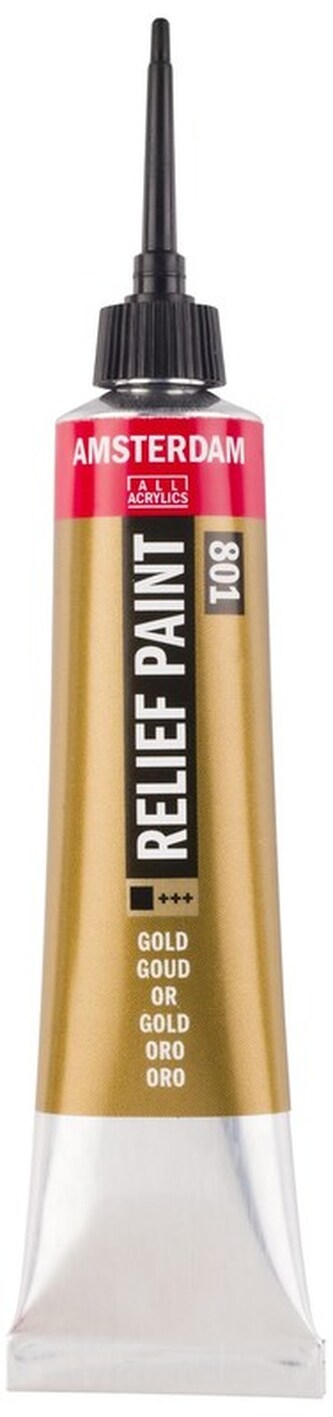 Farba konturowa Amsterdam Relief Paint 20ml Gold 801, Talens
