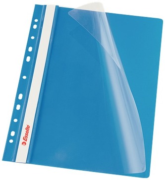 Skoroszyt wpinany A4 plastikowy niebieski 10szt, Esselte