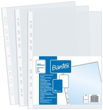 Koszulki do segregatora A4+ 90 mic MAXI 22 x 30,5cm op. 50szt groszkowe, Bantex