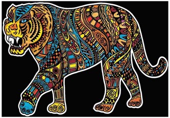 Kolorowanka welwetowa Tygrys 47x35, Colorvelvet