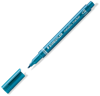 Marker metaliczny okrągła końcówka niebieski Staedtler