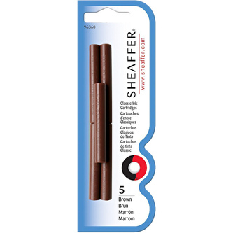 Naboje atramentowe brązowe blister 5 szt., Sheaffer