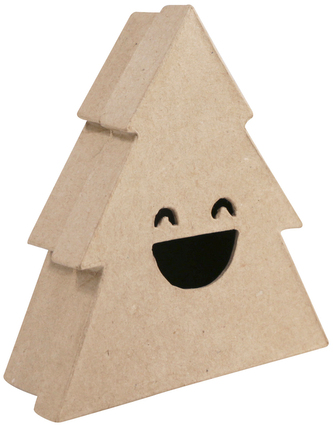 Pudełko w kształcie choinki z uśmiechem 13,5 x 14,5 x 4 cm BT055 C, Decopatch