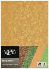 Karton ozdobny Siła zieleni 20 szt./op. 200 g/m2, Galeria Papieru