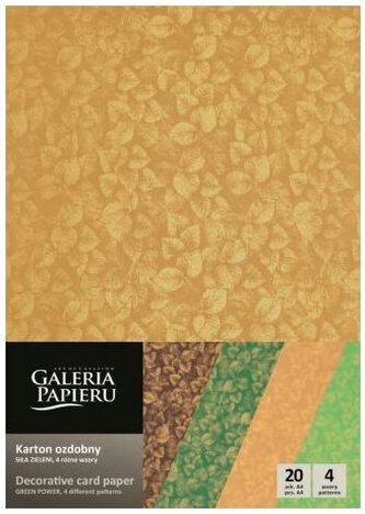 Karton ozdobny Siła zieleni 20 szt./op. 200 g/m2, Galeria Papieru