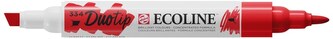 Marker dwustr. okr./ścięty Ecoline Duo Scarlet 334, Talens