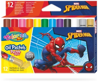 Pastele olejne 12-kol. trójkątne Disney Kids Spiderman Colorino, Patio