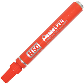 Marker permanentny N50 okrągła końc. pomarań. FE, Pentel