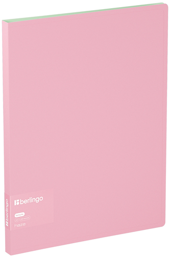 Segregator spring folder Haze, 17mm, z wewnętrzną kieszonką, różowo-turkusowy, Berlingo