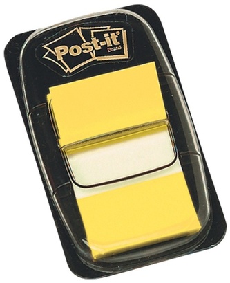 Zakładki indeksowe 25 x 43 mm żółte 50 szt., Post-it 3M
