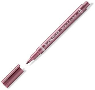 Marker metaliczny okrągła końcówka M czerwony, Staedtler