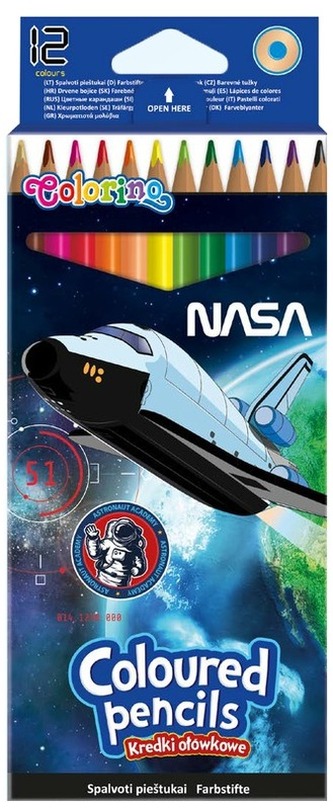 Kredki ołówkowe trójkątne 12-kol. NASA, CoolPack Colorino, Patio