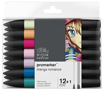 Markery dwustr. okr./ścięty ProMarker zest. 12+1szt. Romance Tones 290161, Winsor&Newton;