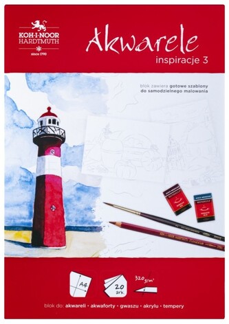 Blok do akwareli A4 320g 20 k. Inspiracje 3, Koh-I-Noor