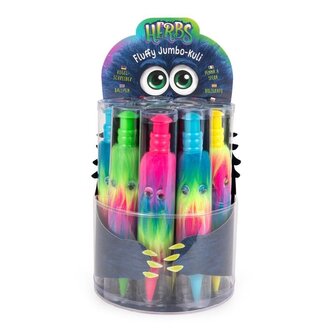 Długopis Włochaty z oczkami 19 cm 1 z 4 wzorów Herbs, Trendhaus