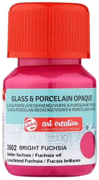 Farba do szkła i ceramiki Glass & Porcelain Opaque 30 ml Bright Fuchsia, Art Creation
