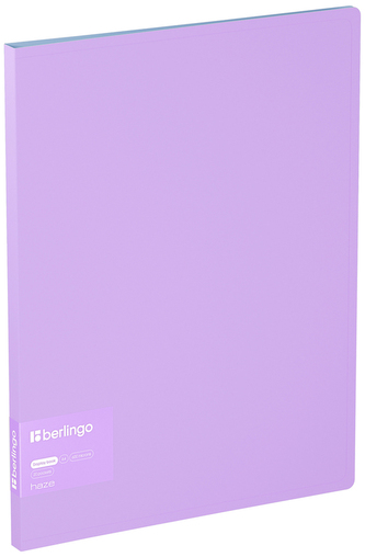 Album ofertowy 20 koszulek Haze, 14mm, fioletowo-różowy, z wewnętrzną kieszonką, Berlingo