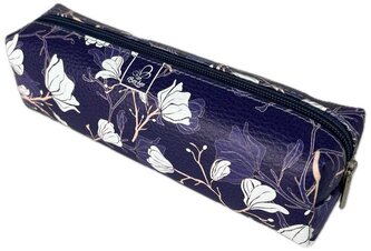 Piórnik prostokąt Magnolie dark blue, Bee-Bee