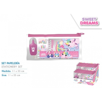 Zestaw szkolny 7-elem. z piórnikiem Sweet Dreams, Kids