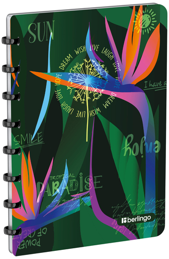 Notatnik z wymiennym wkładem i linijką,  "Jumble"  A5, Berlingo