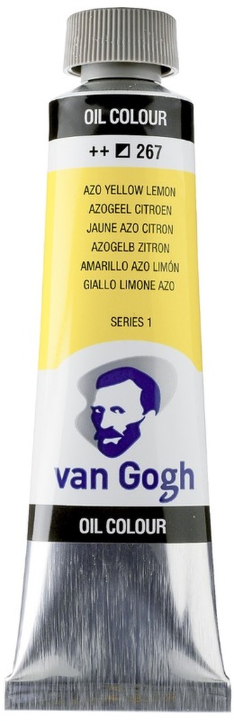Farba olejna Van Gogh, 40ml Azo Yellow Lemon 267, Talens