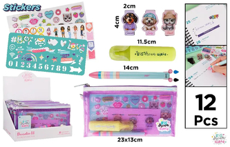 Zestaw do pisania w etui - saszetka BDGirls, Main Paper