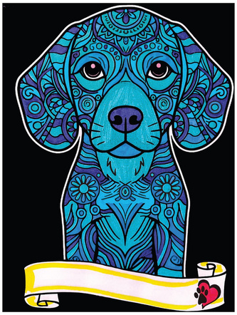 Kolorowanka welwetowa A4 Beagle, Colorvelvet