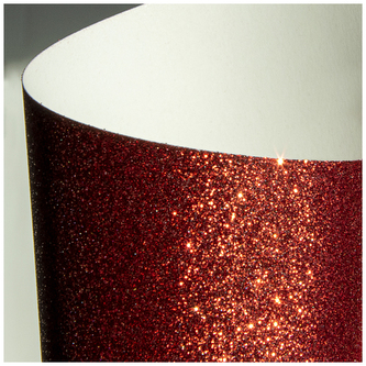 Karton brokatowy A4 210g/m2 op. 5szt czerwony, Galeria Papieru