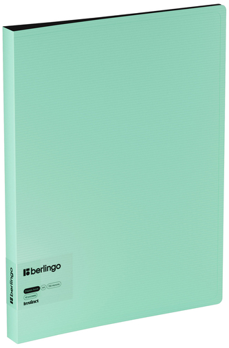 Album ofertowy 40 koszulek "Instinct", 24mm, z wewnętrzną kieszonką, miętowy, Berlingo