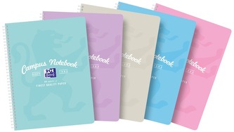 Kołonotes A4+ 80 k. 90g kratka Campus Pastel, Oxford
