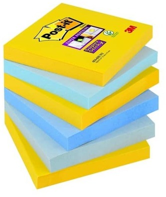 Notes s-przylepny Super sticky 76x76mm 6x90 kart. paleta New York 654-6SS-NY, Post-It 3M
