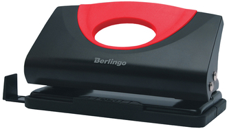 Dziurkacz Office Soft 10k., plastik, czerwony, Berlingo