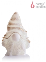 Świeca figurka Skrzat bały+złoto, Bartek Candles