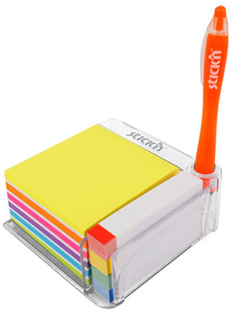 Przybornik z karteczkami i zakładkami na biurko, Stick`n