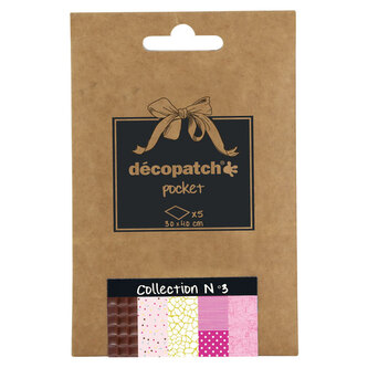 Papier do decoupage 5 ark. 30 x 40 cm kolekcja No. 3. DP003, Decopatch