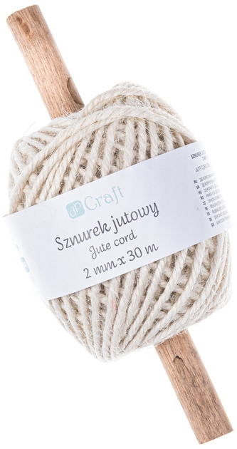 Sznurek jutowy kremowy, 2mm x 30m, Dp Craft