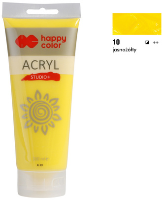 Farba akrylowa Studio 200ml, jasnożółty , Happy Color