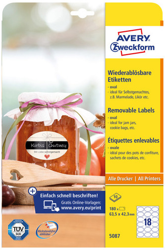 Etykiety na przetwory i słoiki 63,5x42,3mm  Zdesign Avery