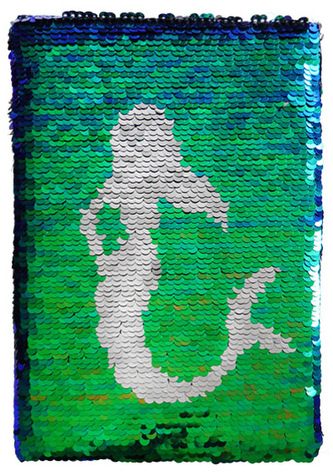 Notes 80k A5 zielony cekiny, syrena, Incood