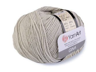 Pletací příze Gina / Jeans 50 g - 1 ks - 16 (49) šedá nejsvětlější